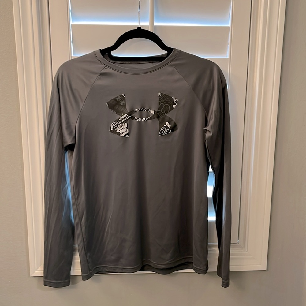 Boys large long sleeve Under Armour shirt.